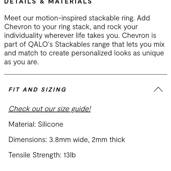 Qalo womens silicone stackable chevron amethyst ring size 6 - Picture 10 of 10